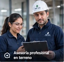 Profesionales revisando condiciones en terreno